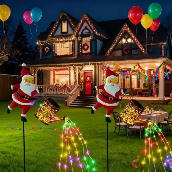 SantaGlow™ Christmas Santa Solar Kettle Lights