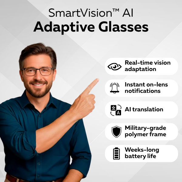 SmartVision™ AI-Powered Adaptive Glasses