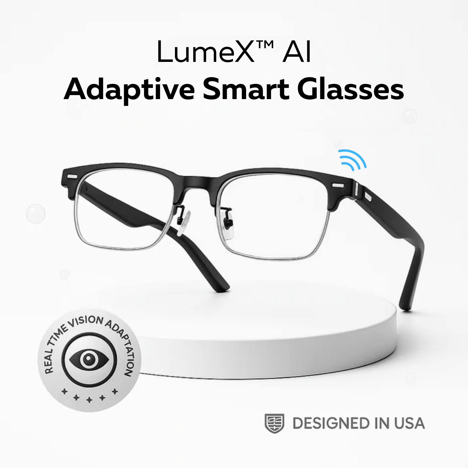 LumeX™ AI-Adaptive Smart Glasses