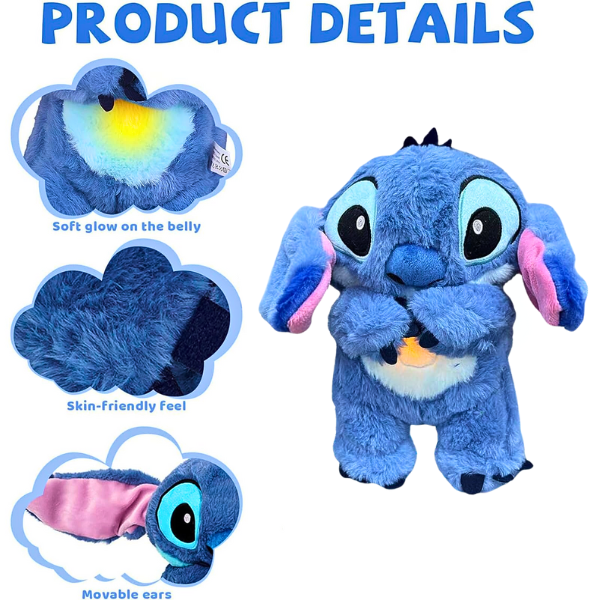 STITCH PLUSH WITH HEARTBEAT AND BREATHING (ANTI-STRESS AND ANXIETY)