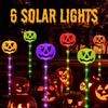 6 Solar Powered Pumpkin LED Lights (Save on electricity bills this Halloween)