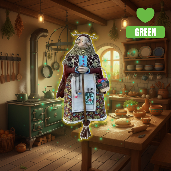 BlessWitch™ Handmade Kitchen Witch Doll