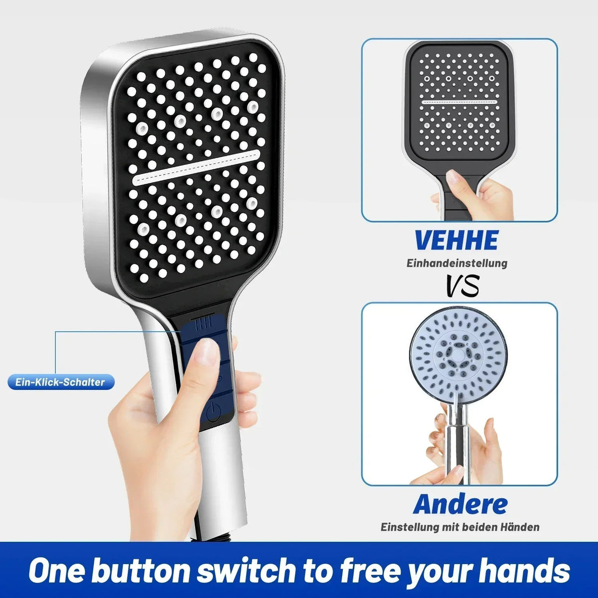 (🔥50% OFF) 7-speed Oversized Panel Pressurized Shower Head