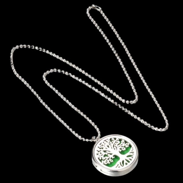 Stainless Steel Fragrance Diffuser Necklace - Qaed Al Fursan 24h.