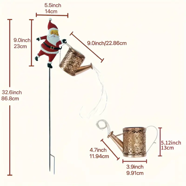 SantaGlow™ Christmas Santa Solar Kettle Lights