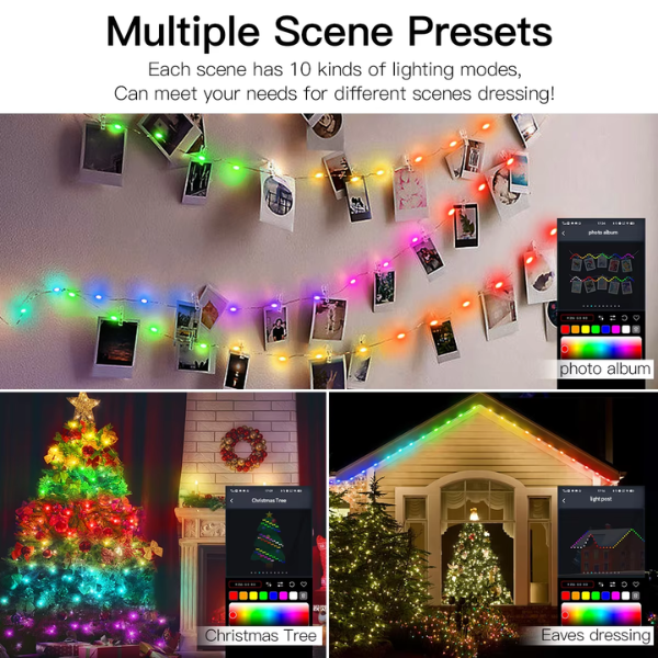 🎅 Bluetooth Christmas LED Lights with Audio Rhythm 2024 🎵